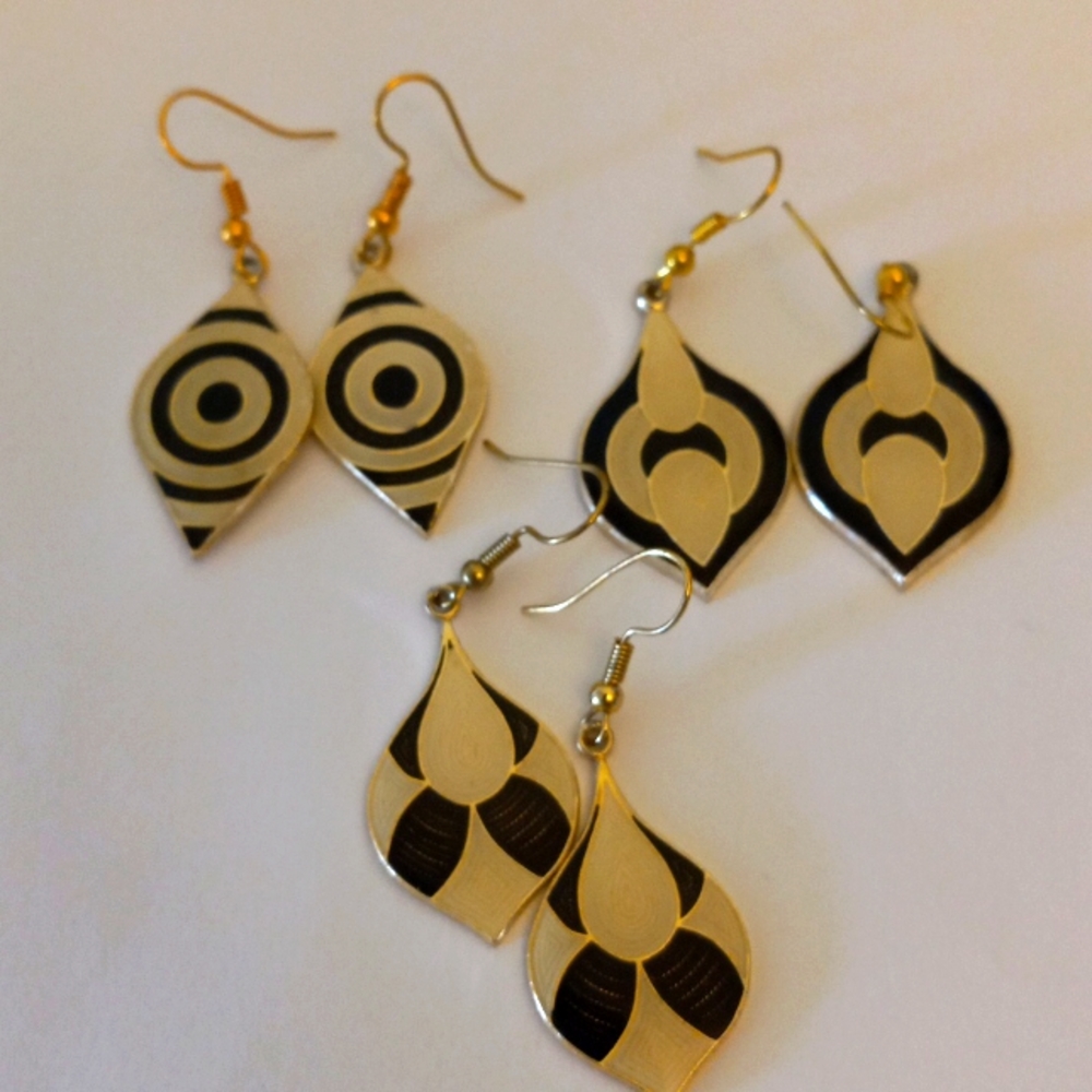 Vintage Earrings. 3 pair.  For one price.